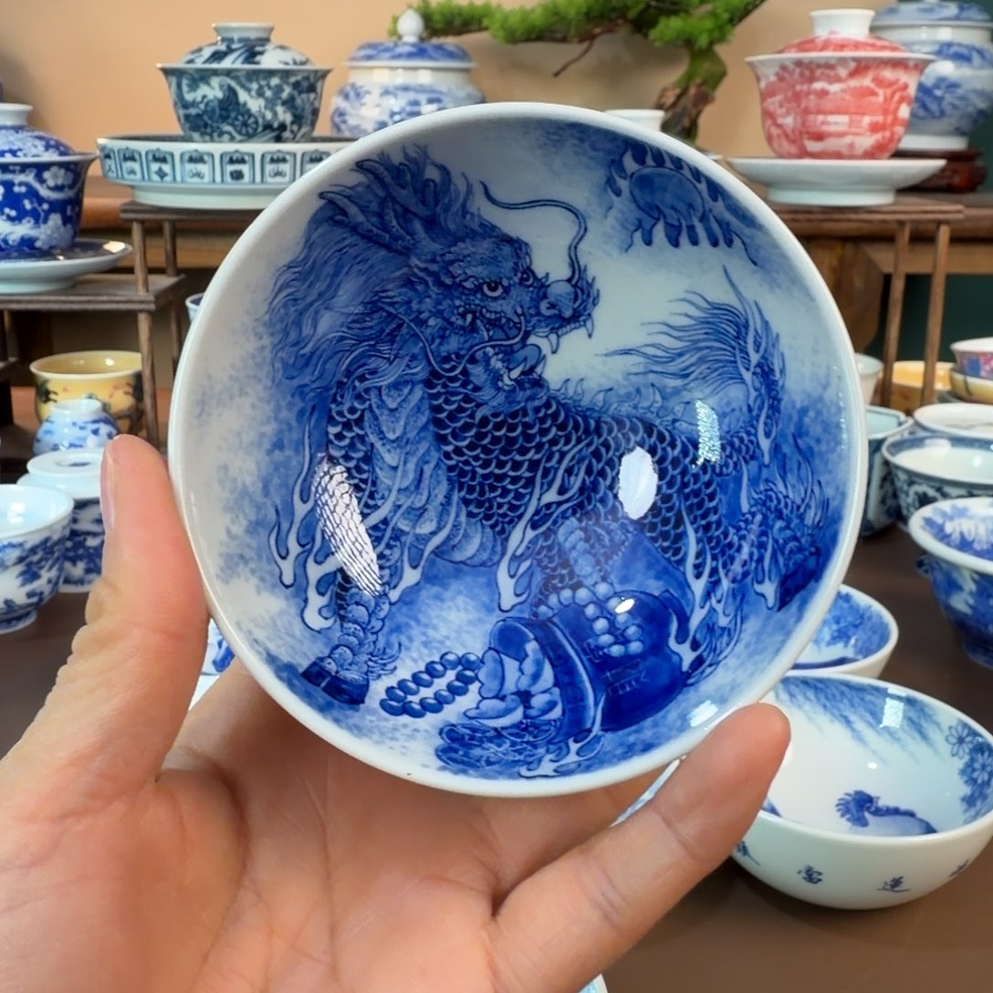 柠***啡景德镇陶瓷手工手绘