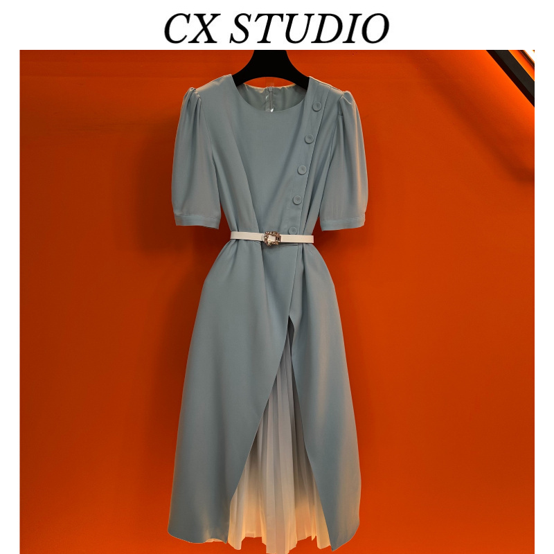 经典收腰轻奢时尚夏季连衣裙（定制女装）S2110