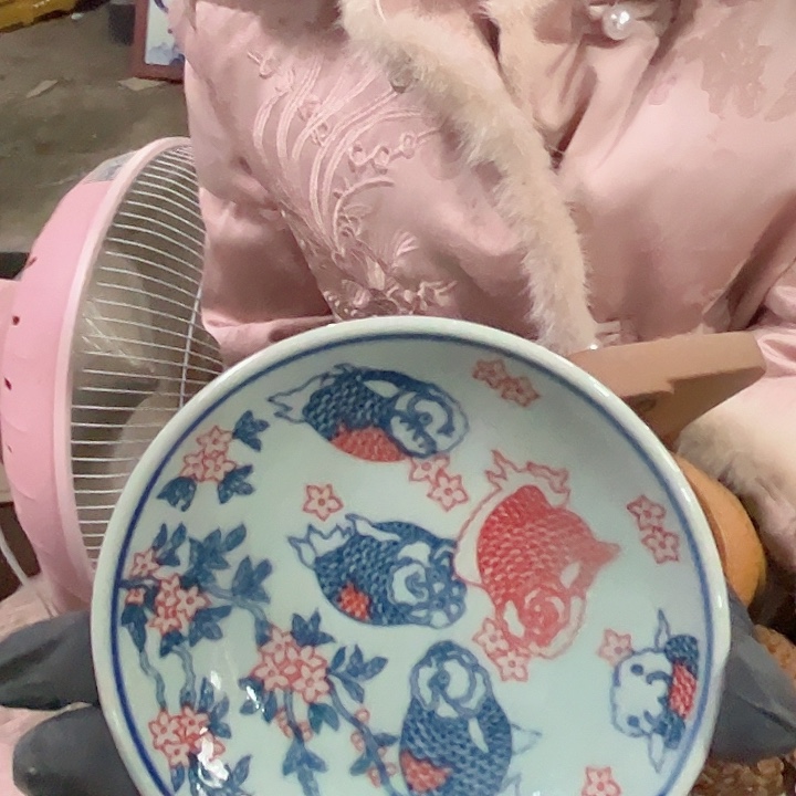 摆件陶景德镇高温瓷碟子