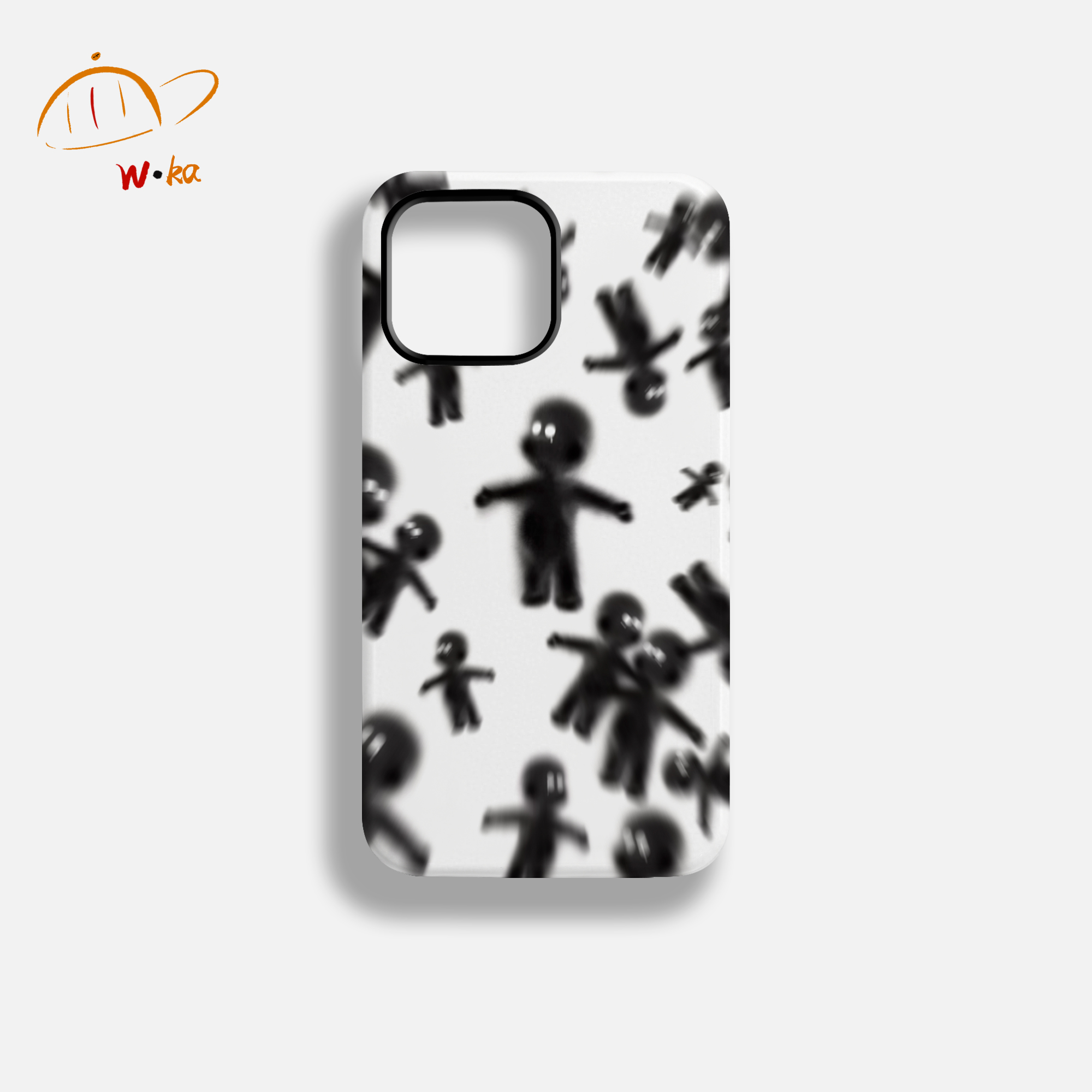 模糊小人-菲林二合一二代适用于苹果17pro华为vivo小米手机壳防摔