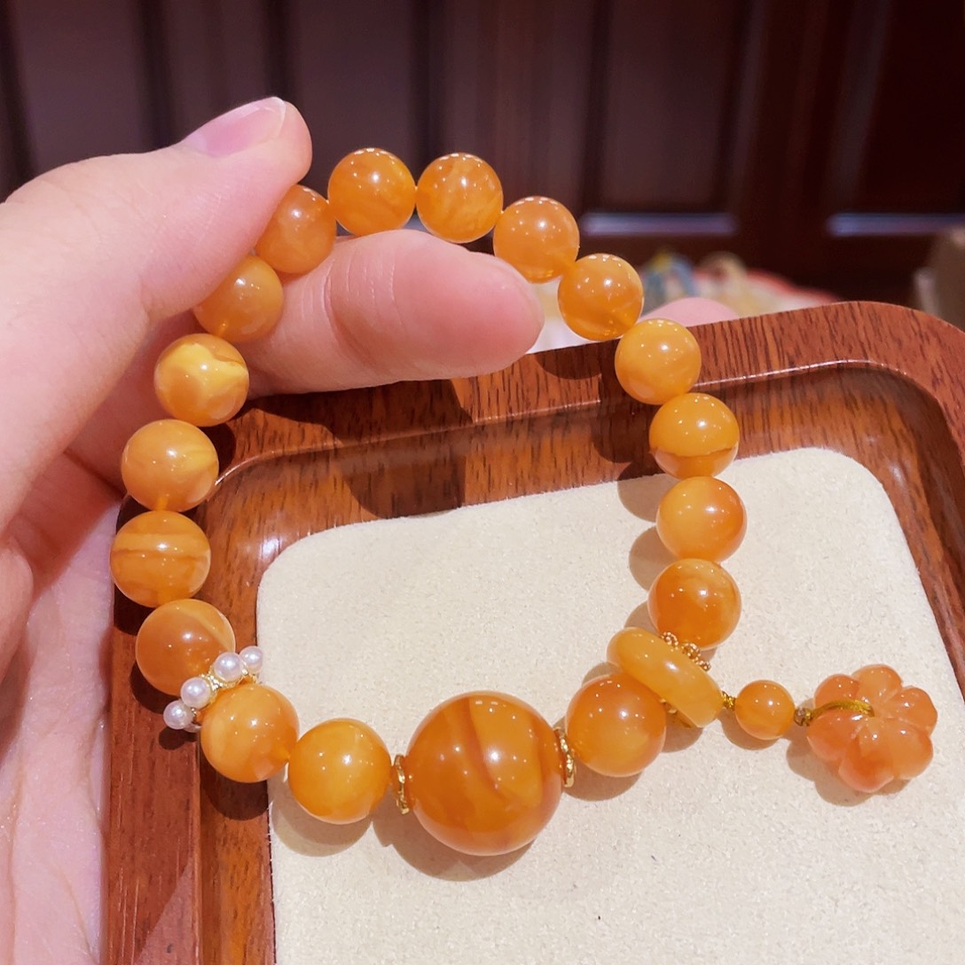 蜜蜡手链未镶嵌手串