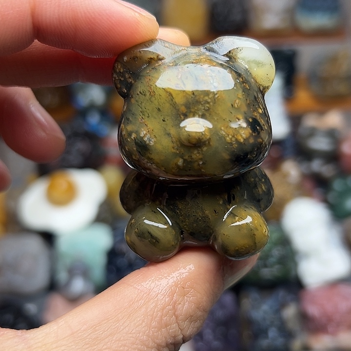 石材醒狮小白飘花