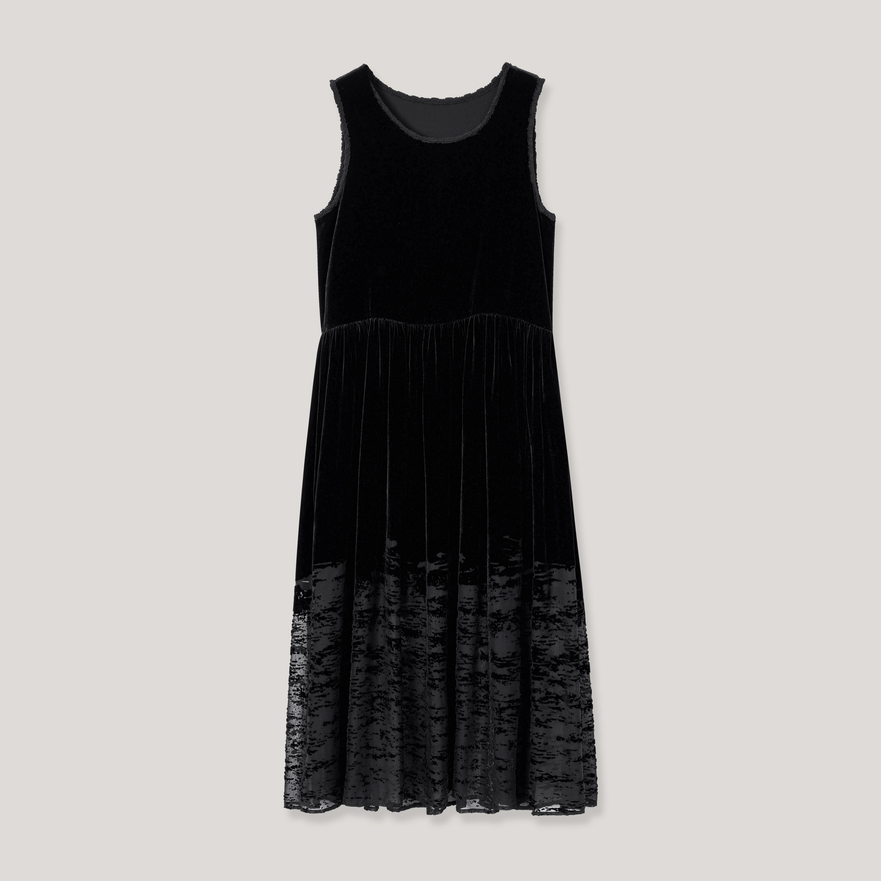  拂水流云 桑蚕丝丝绒文艺复古休闲气质显瘦百搭腔调背心连衣裙女