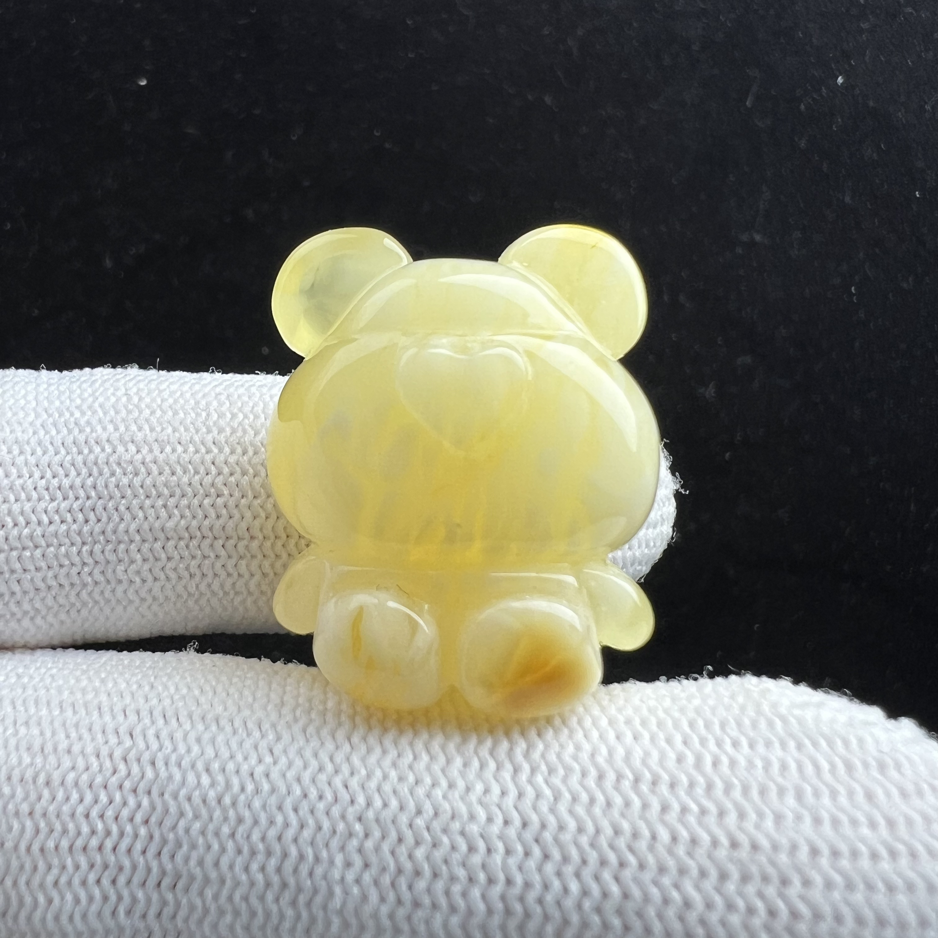 M7319天然蜜蜡小熊22x26.7mm 支持鉴定假一罚四