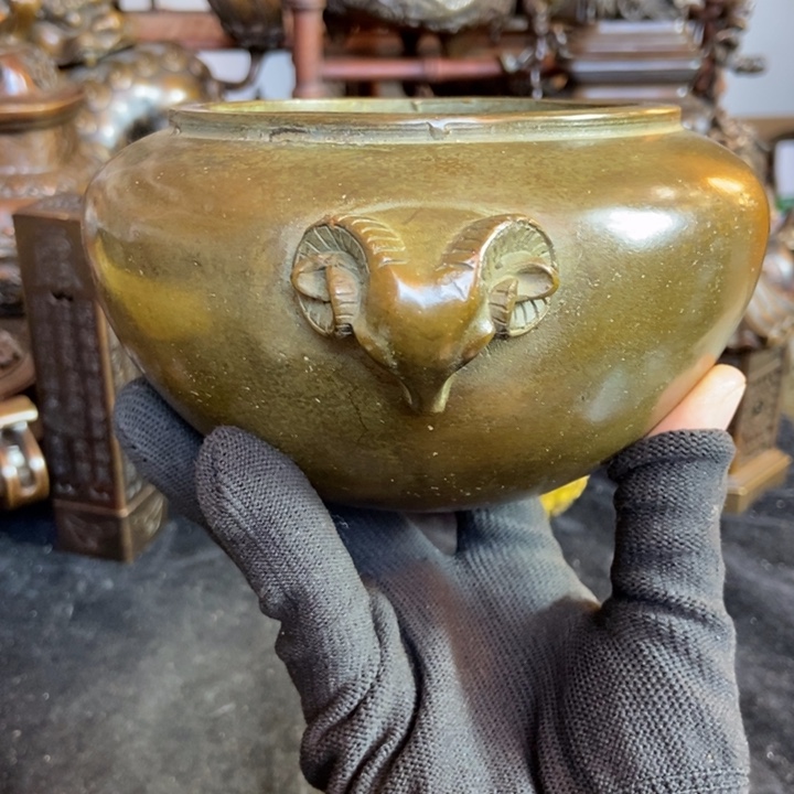 铜器工艺品摆件香炉摆件