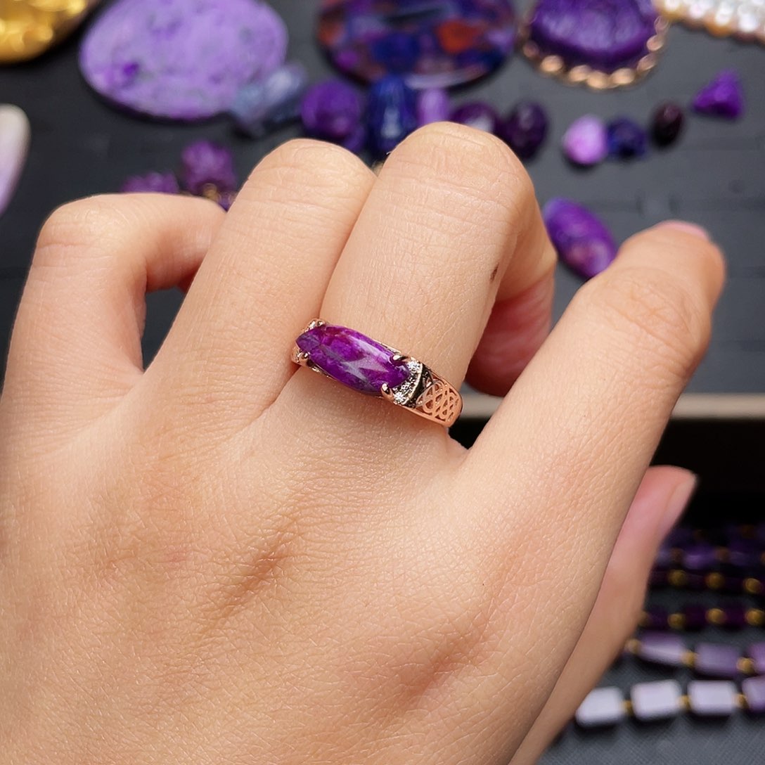 苏纪石（舒俱来）戒指银S925镶嵌