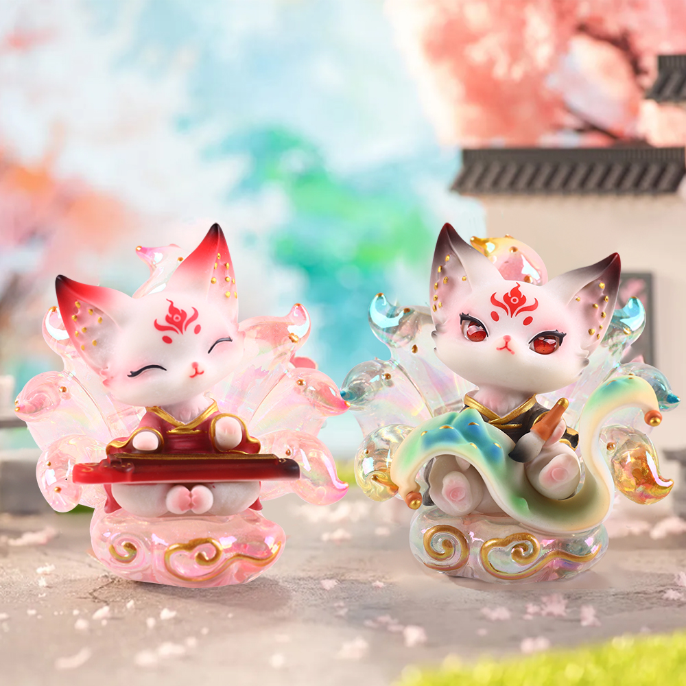 【顽石拆盒】才艺小狐仙盲盒 全款带灯九尾狐送同学朋友礼品摆件