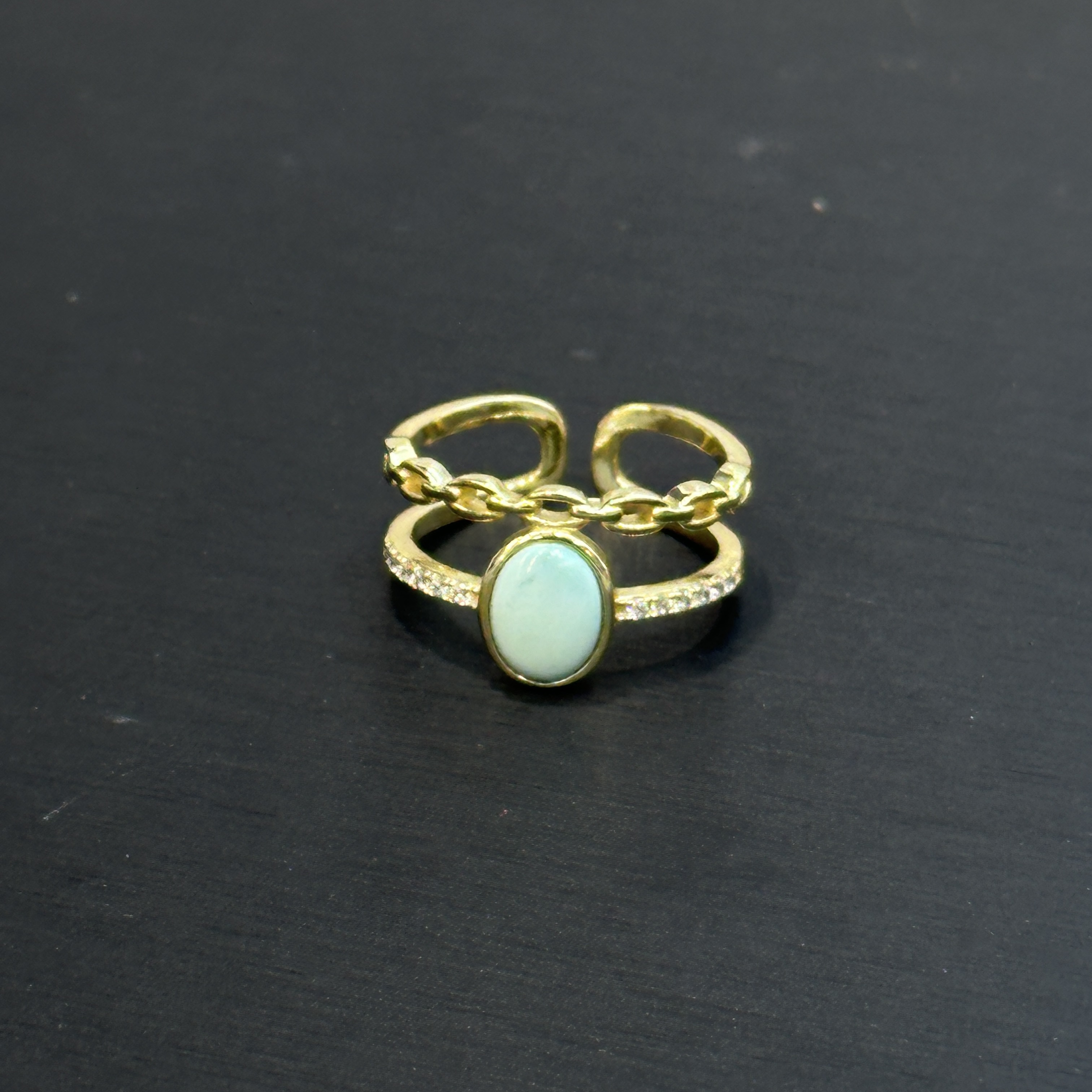 【子安专属】s绿松戒指16DDR219H16【多样性发一】6*7mm