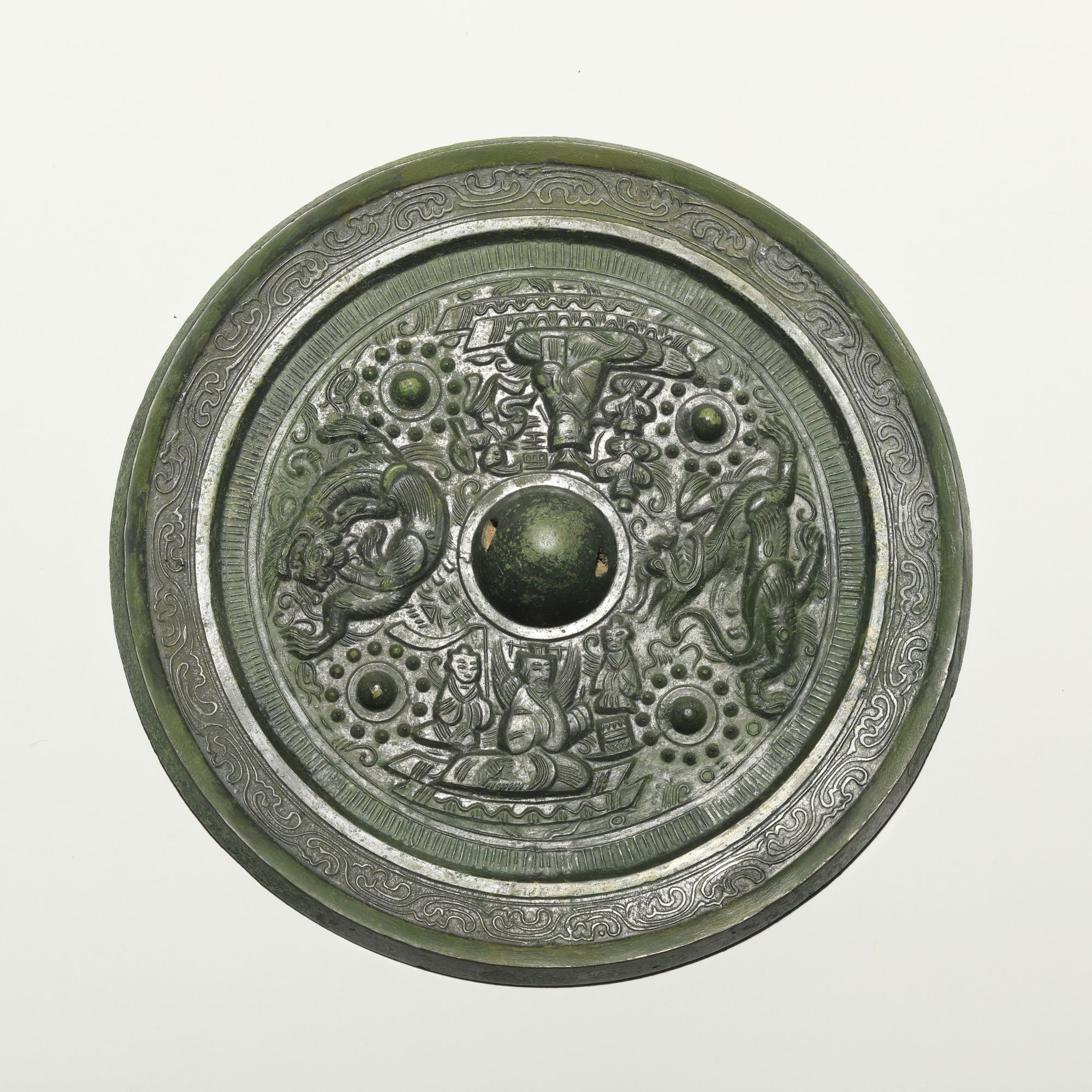 【2025春拍铜镜】2174,清,画像镜-全品