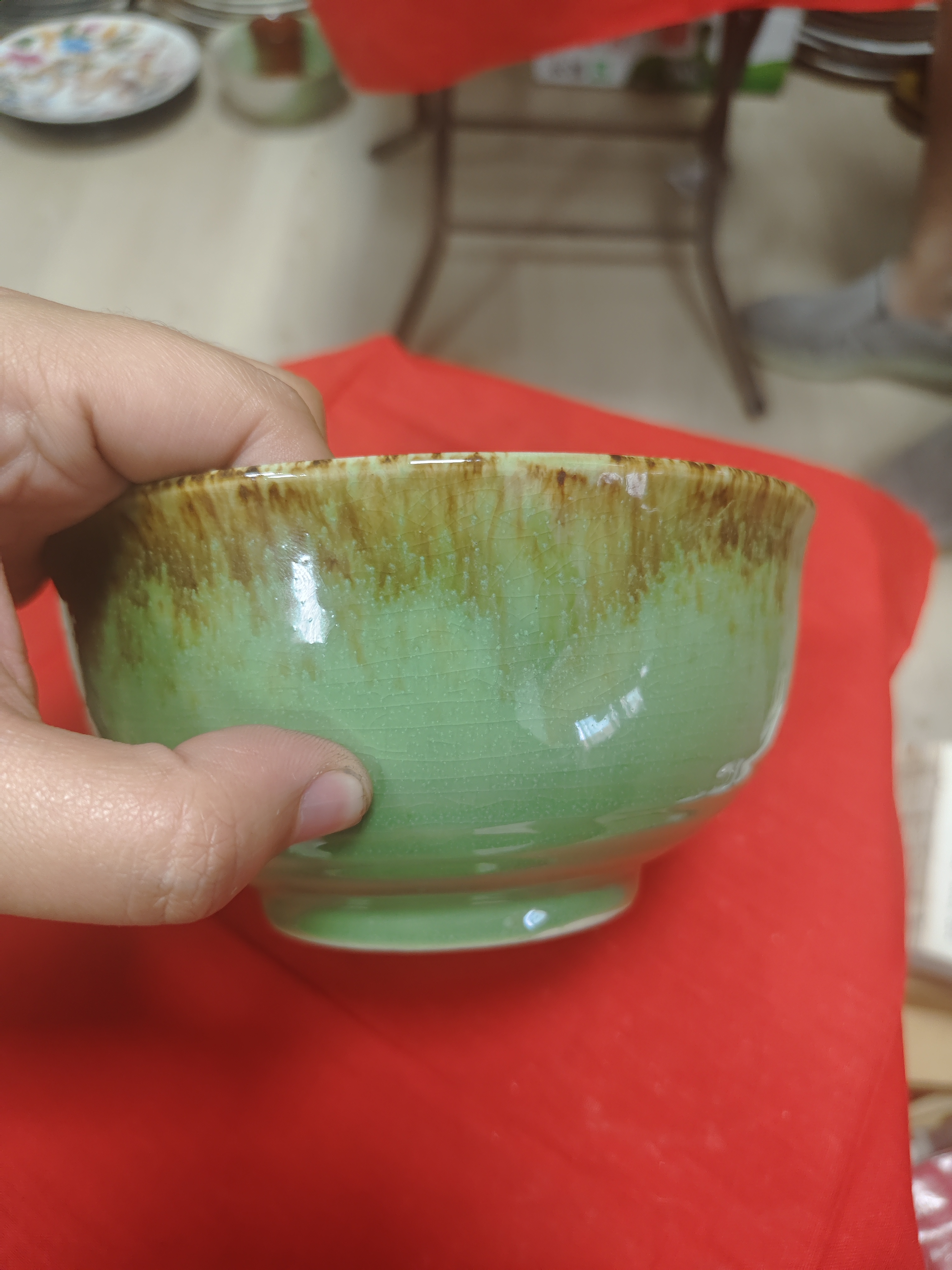 瓷片帝王绿大碗一个