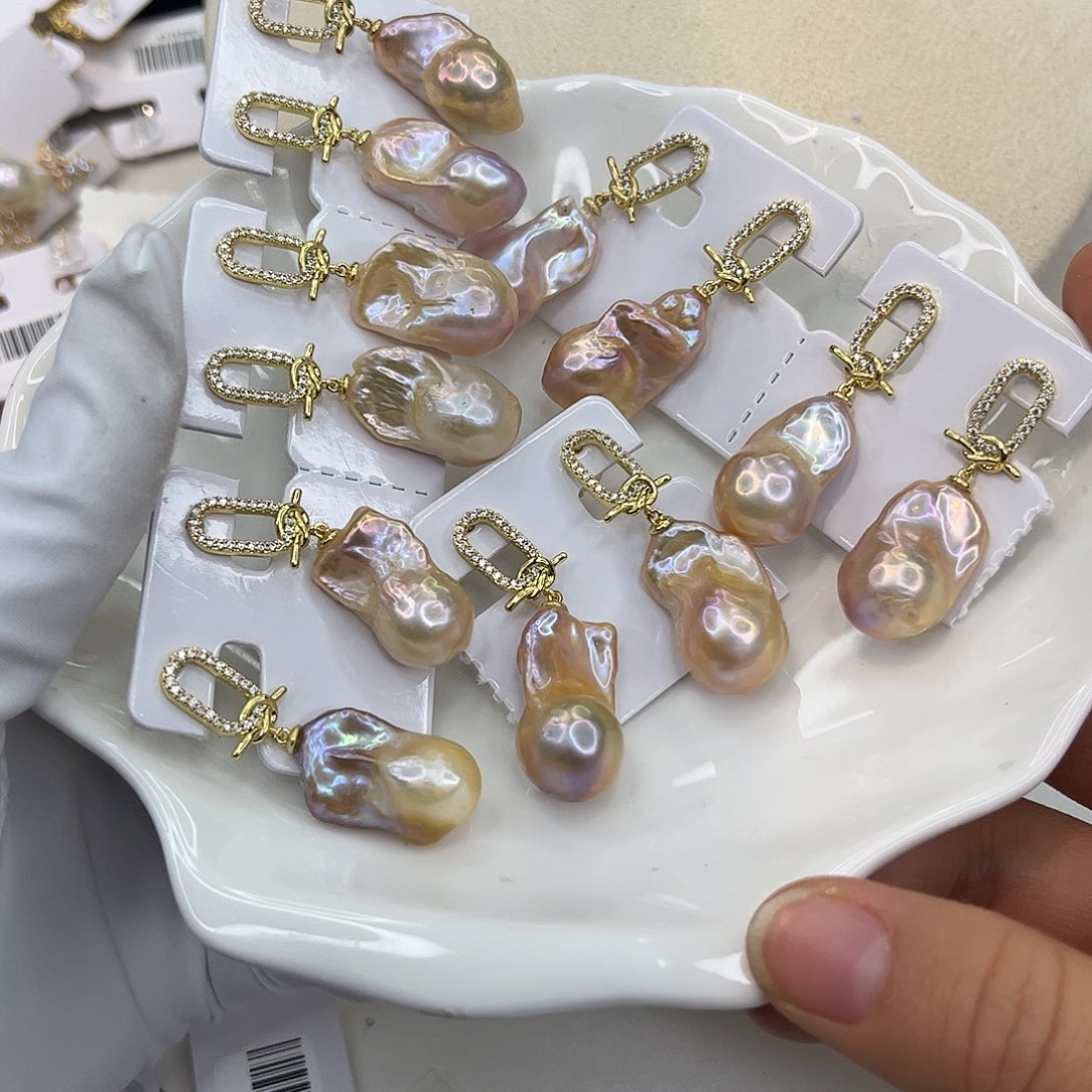 耳饰淡水珍珠合金