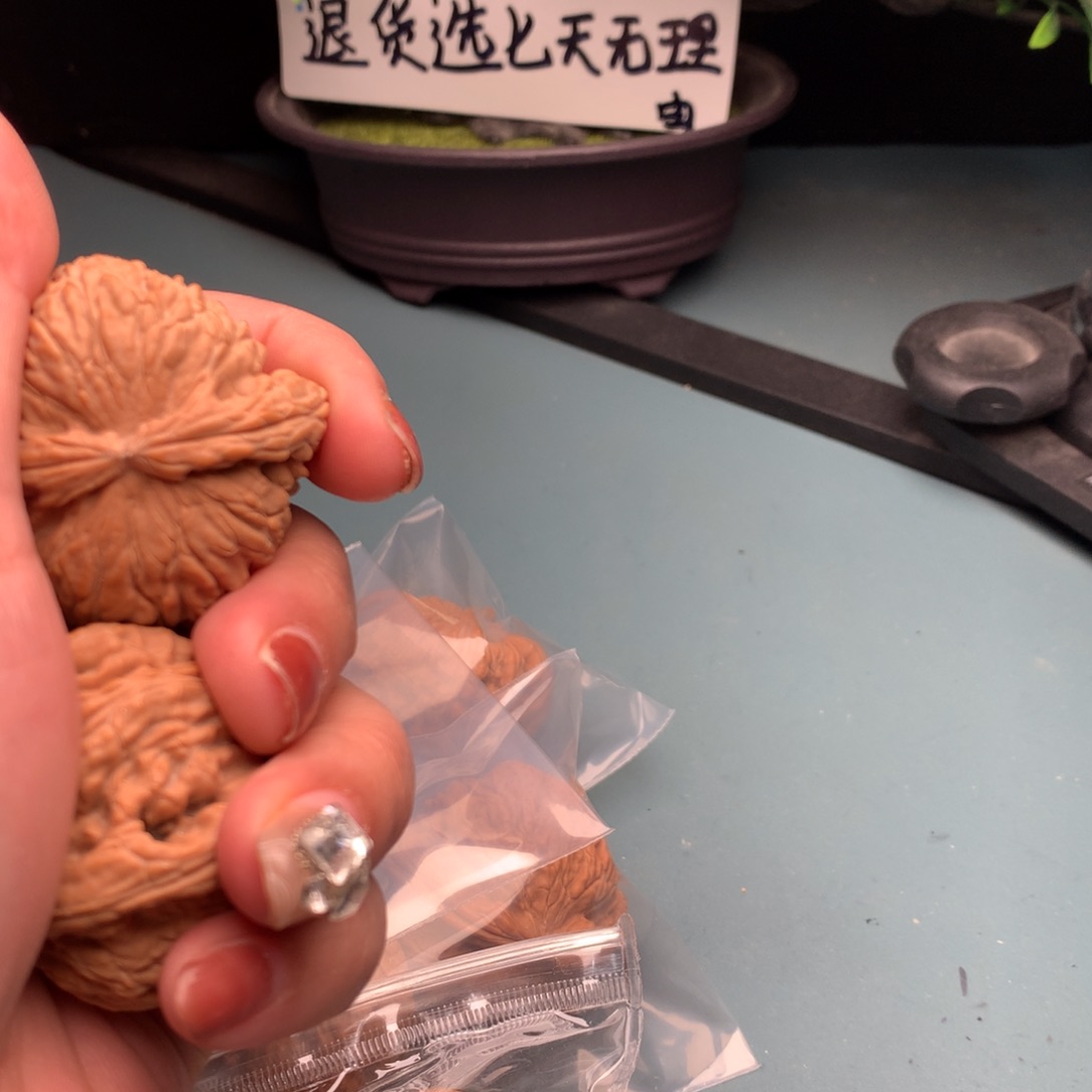 文玩核桃把件全品白狮子4647