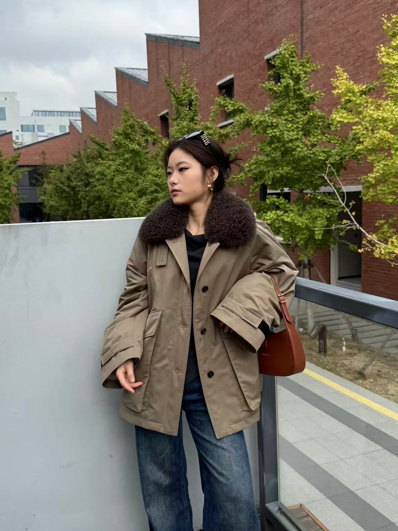 90新国标白鹅绒三防派克服保暖时尚A字版中长款外套