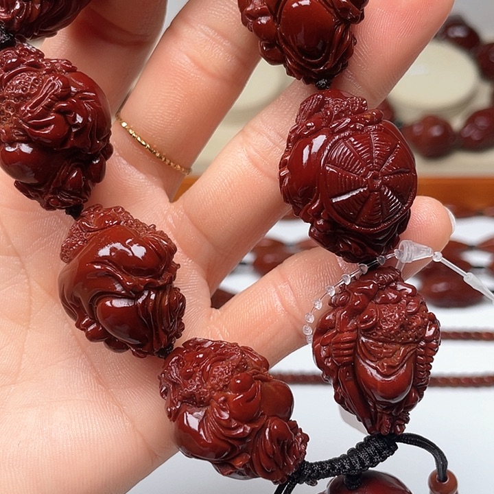 橄榄核手串勇**前玉化达摩