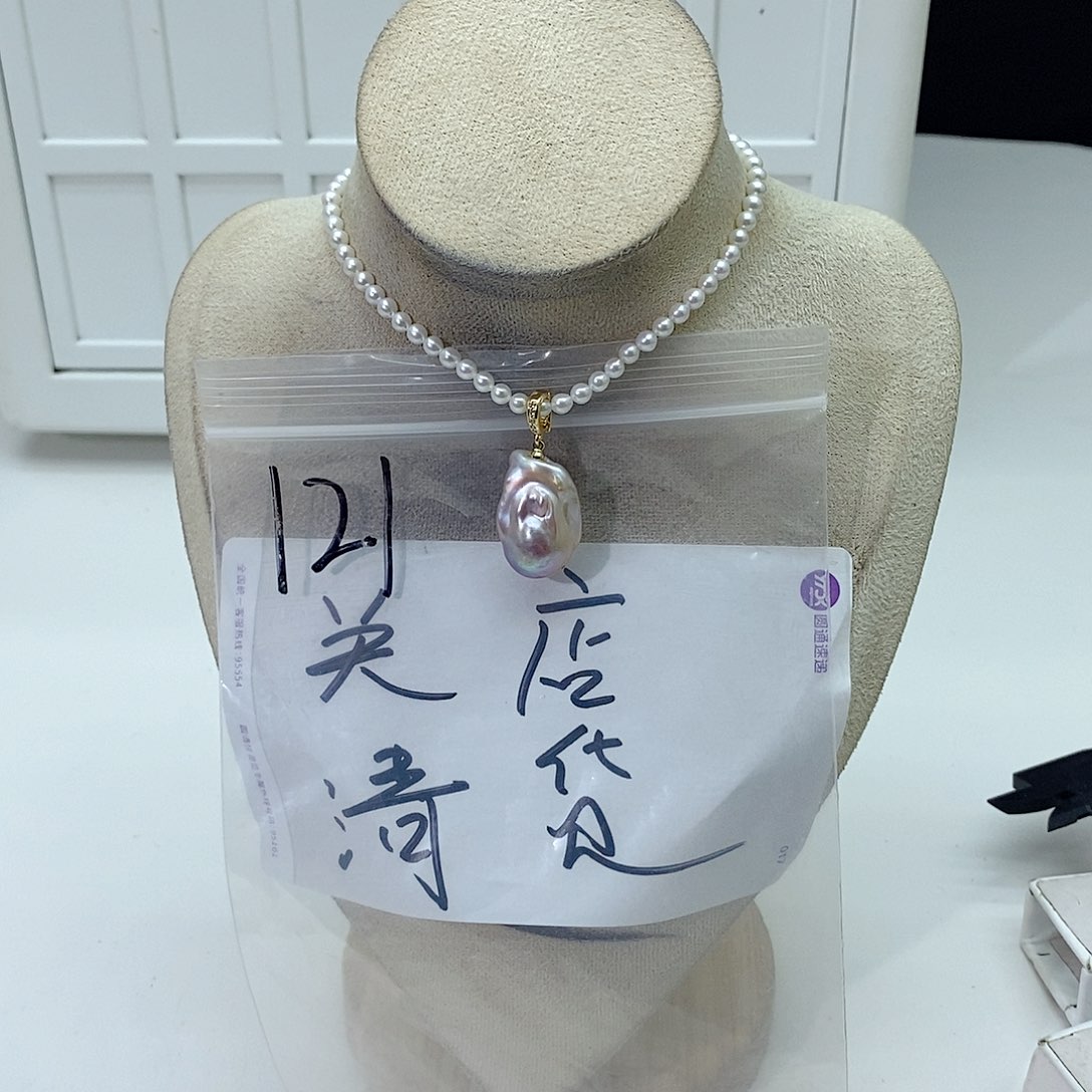 淡水珍珠颈饰合金