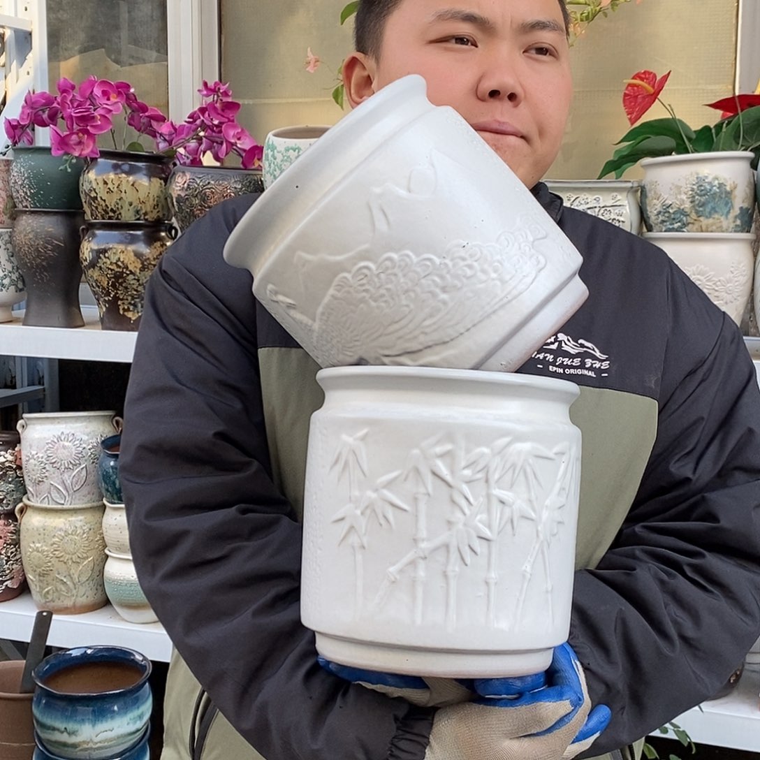 花盆紫砂口20高20处理俩个