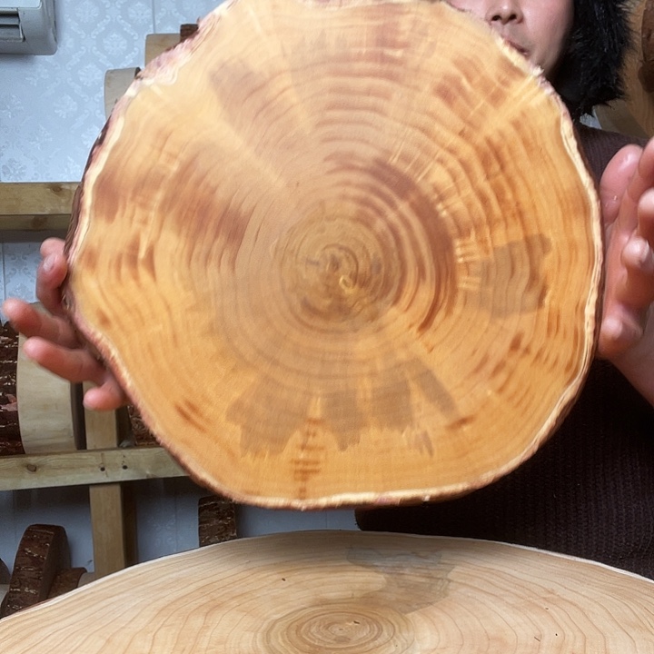 婷***婷木A银杏木菜板原木整切