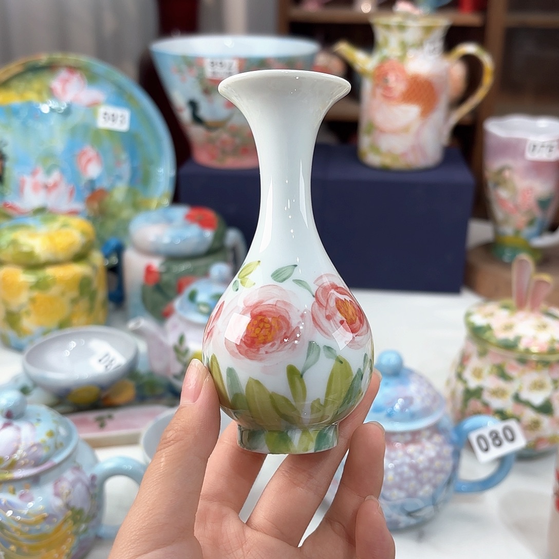 景德镇手绘高温釉下彩陶瓷茶具