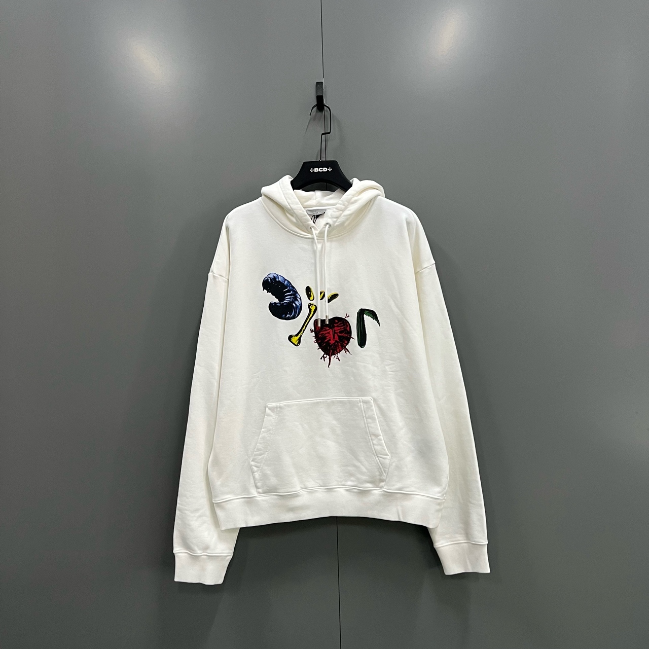 未使用 DIOR/迪奥 (ll) 卡通图案印花帽衫 XXL码 010431