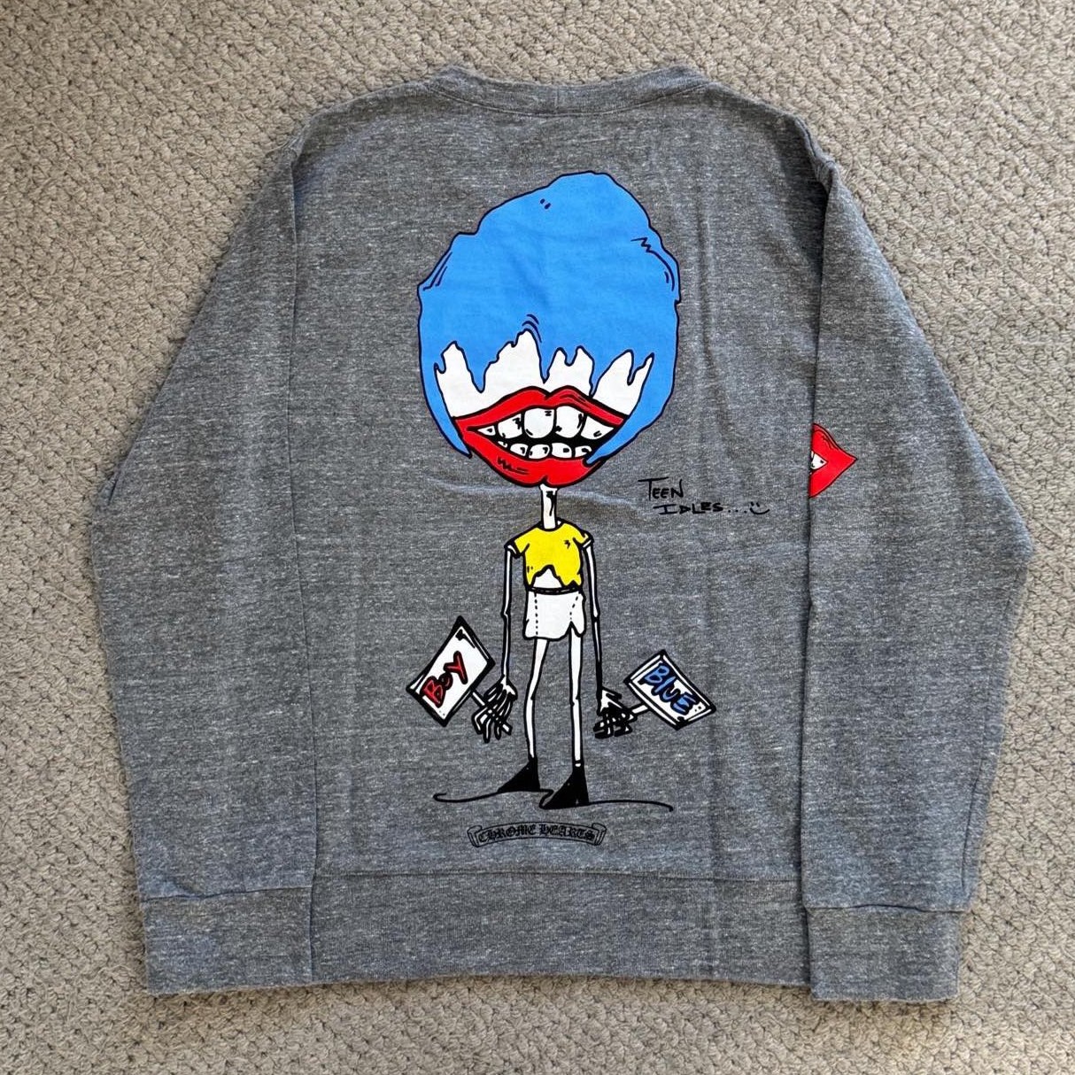 95新 Chrome Hearts/克罗心 只盒/灰色MattyBoy联名xxl slim卫衣