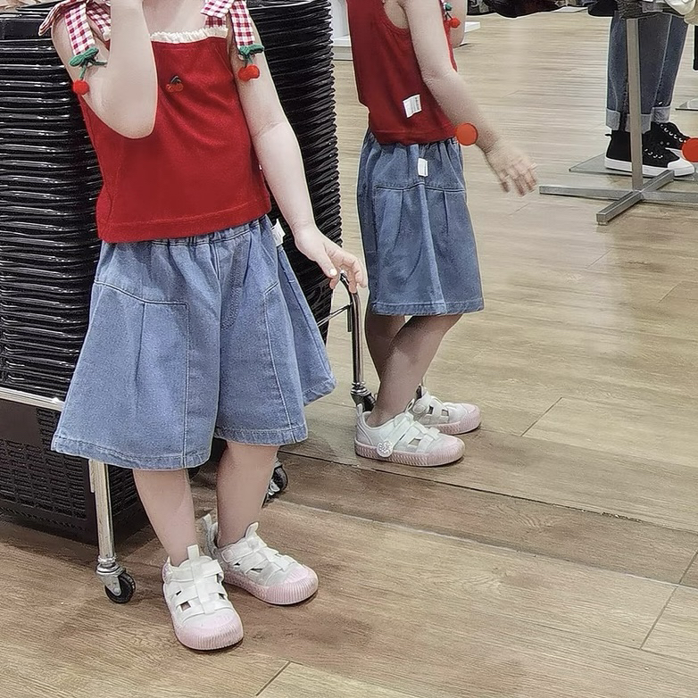 牛仔短裤夏季新款韩版阔腿裤宽松裤子