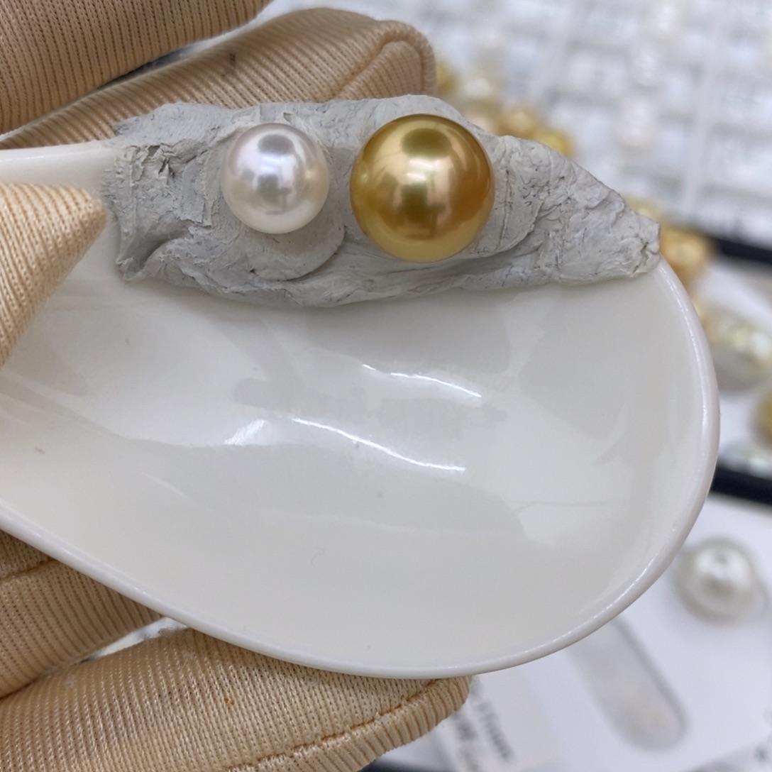 海水珍珠裸珠未镶嵌AK8 金珠10.8