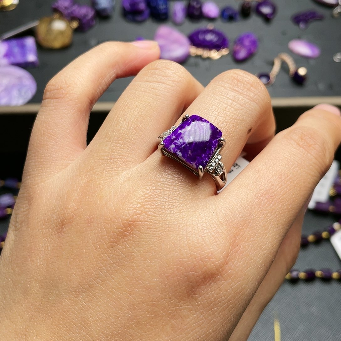 苏纪石（舒俱来）戒指银S925镶嵌