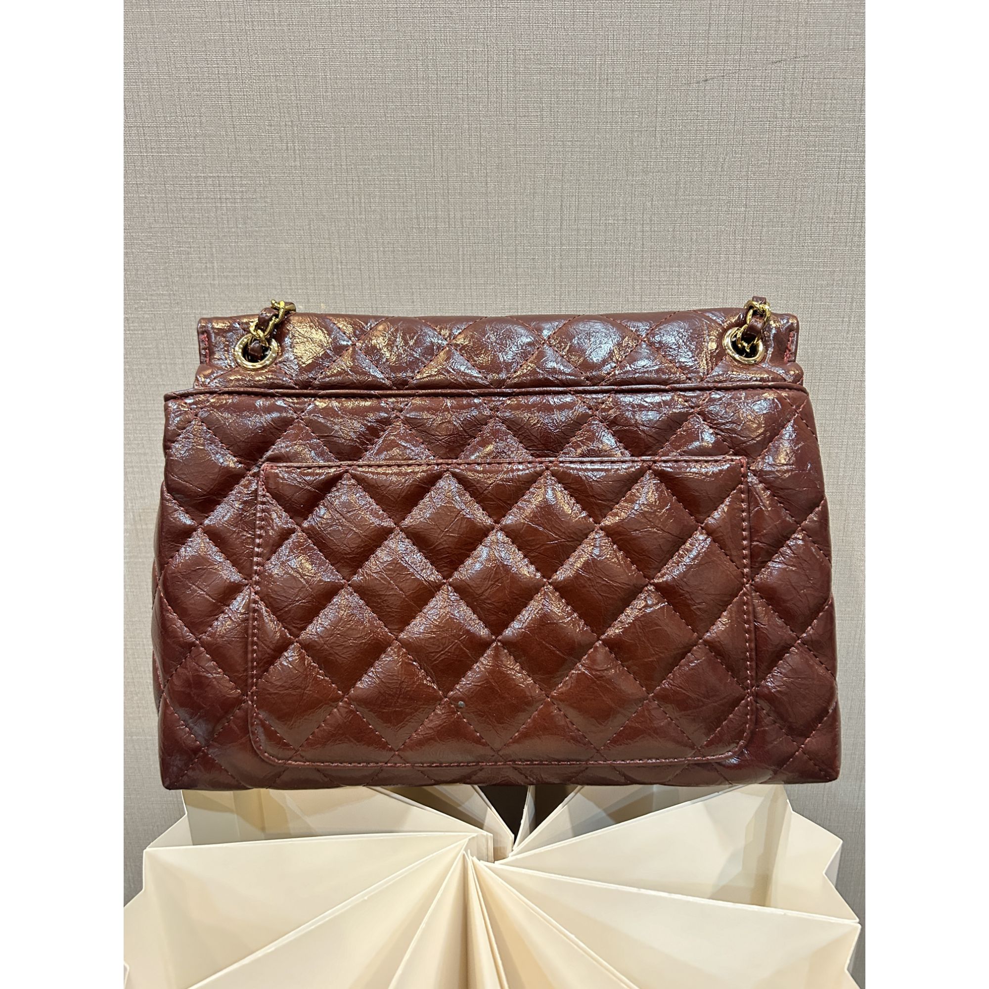 TOLEX2025新款手工时尚折叠皮女包红色