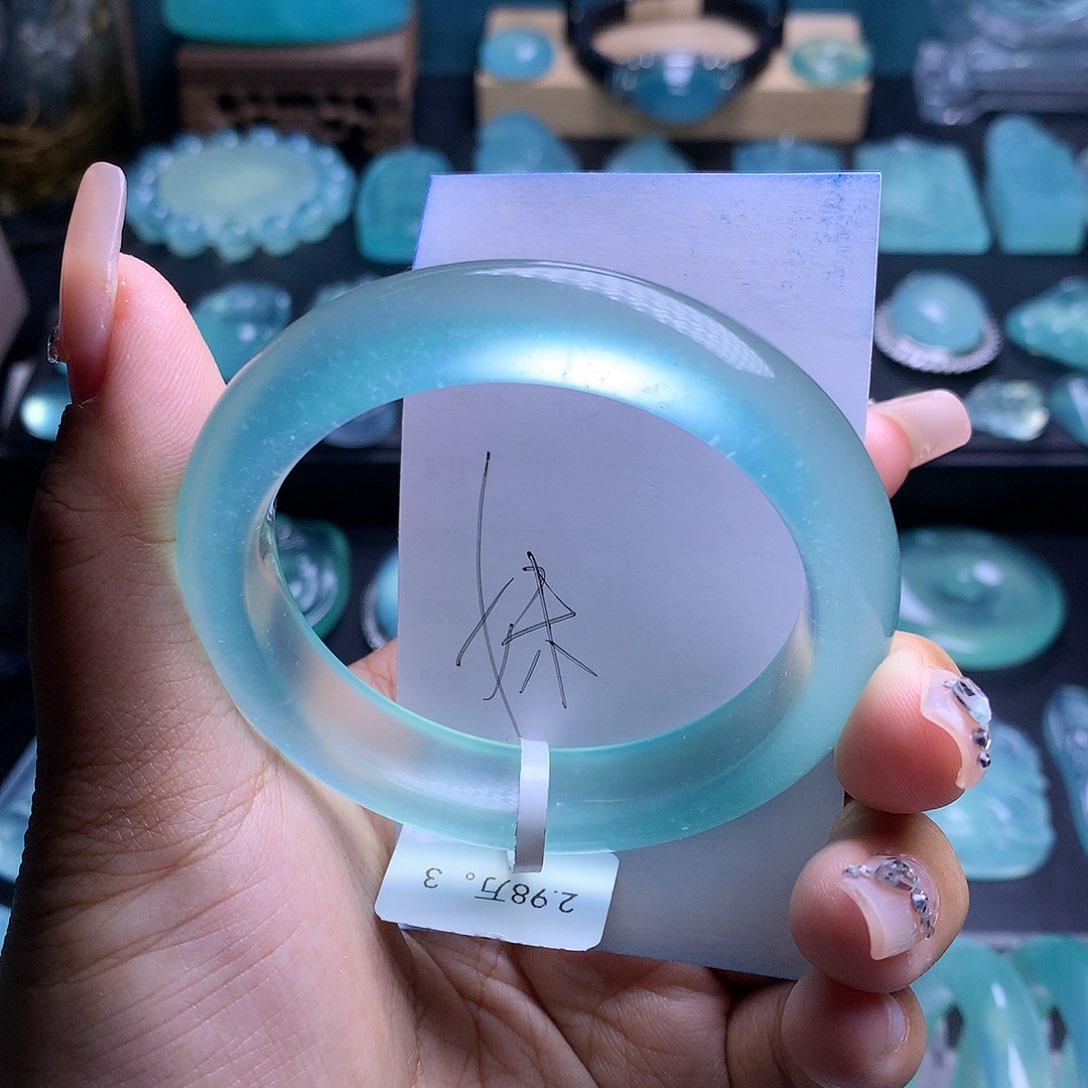 蛇纹石玉手镯53.3未镶嵌