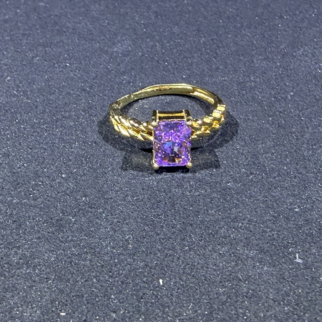 [南非甄选】 NFZX  LC-1901 DIY套链【冰花切紫色戒指首饰 