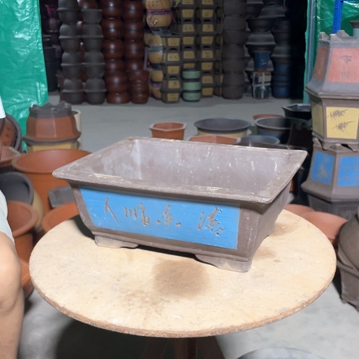 32蓝色马槽花盆花盆