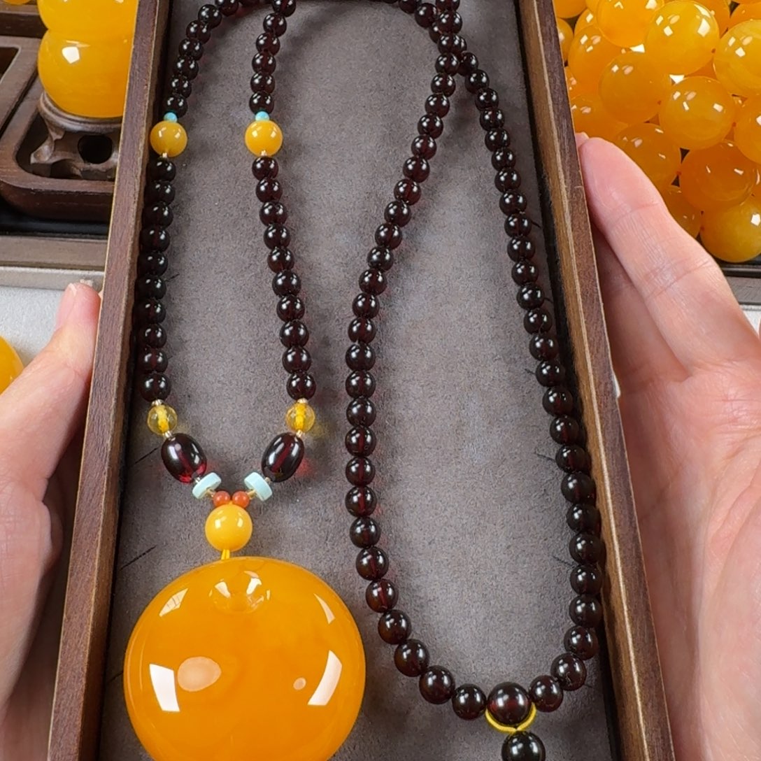 梦***朝蜜蜡未镶嵌毛衣链