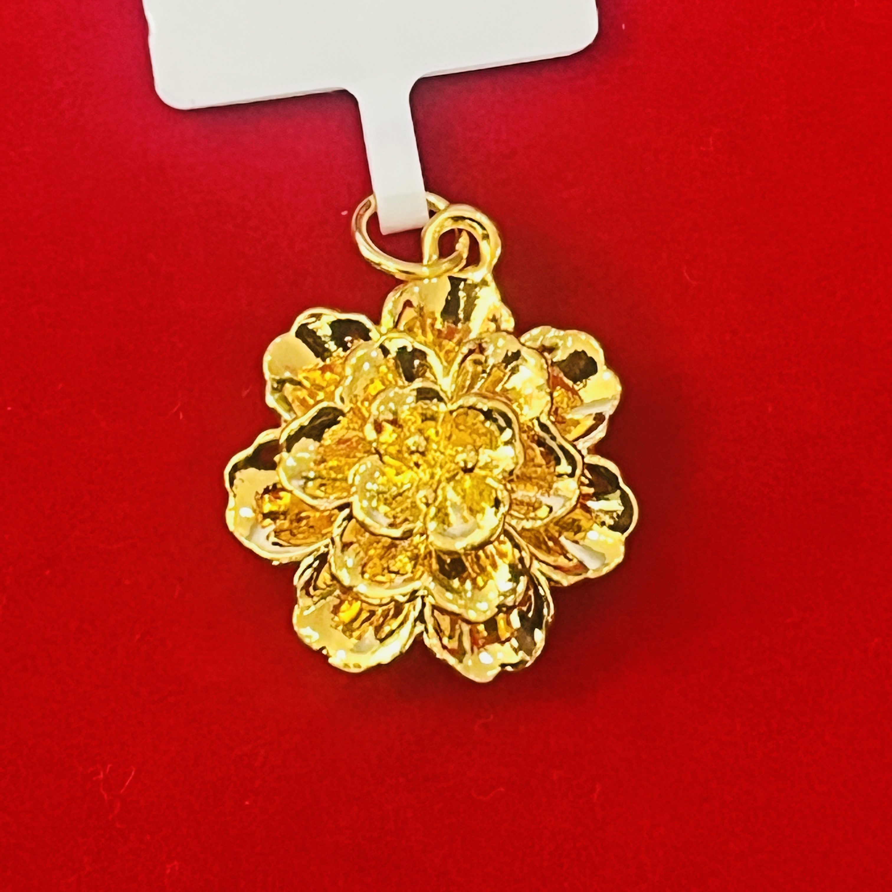 【夏夏专享】足金999饰品 金花吊坠 0.61 GP