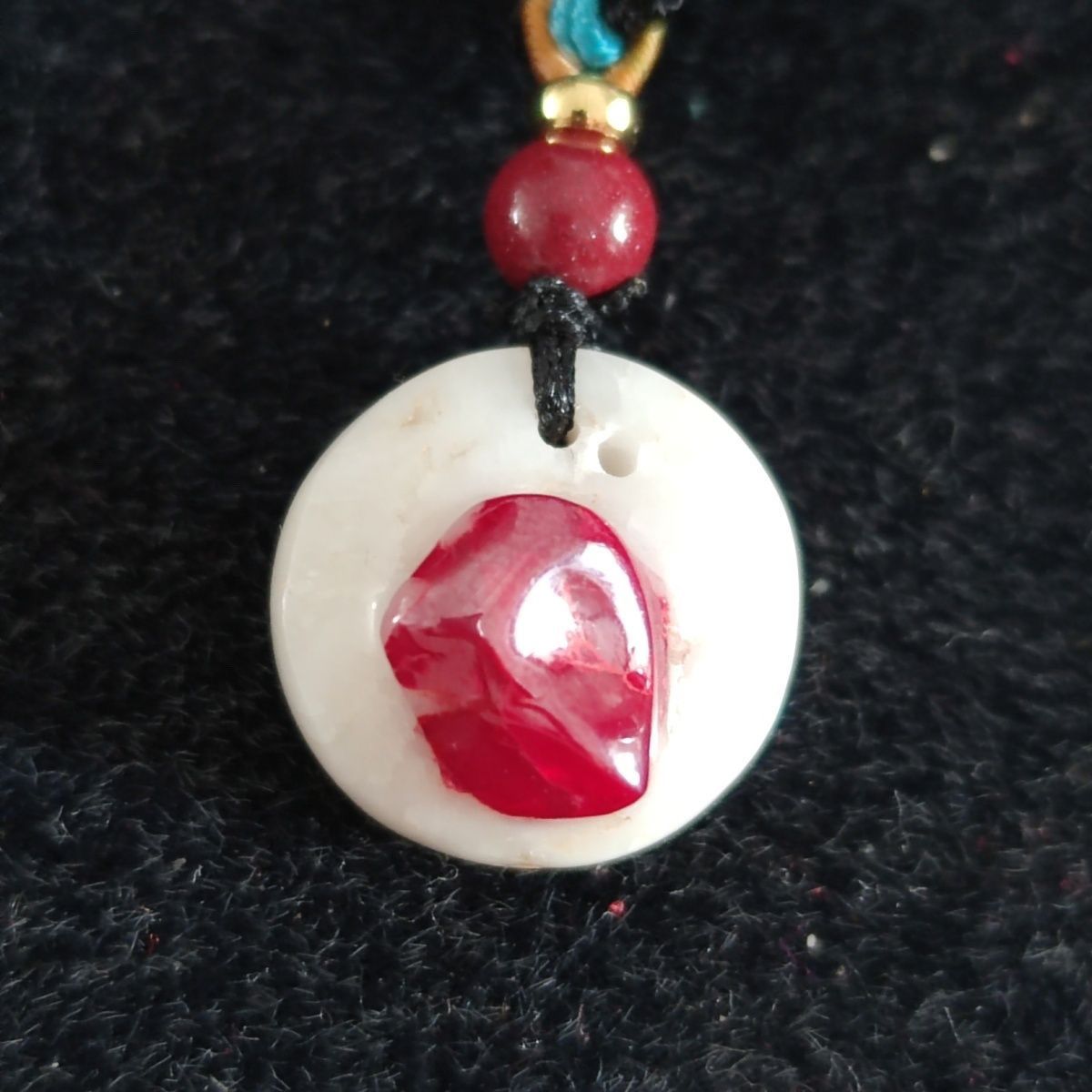 天然辰砂天然辰砂贵州万山原产地朱砂原石晶体吊坠