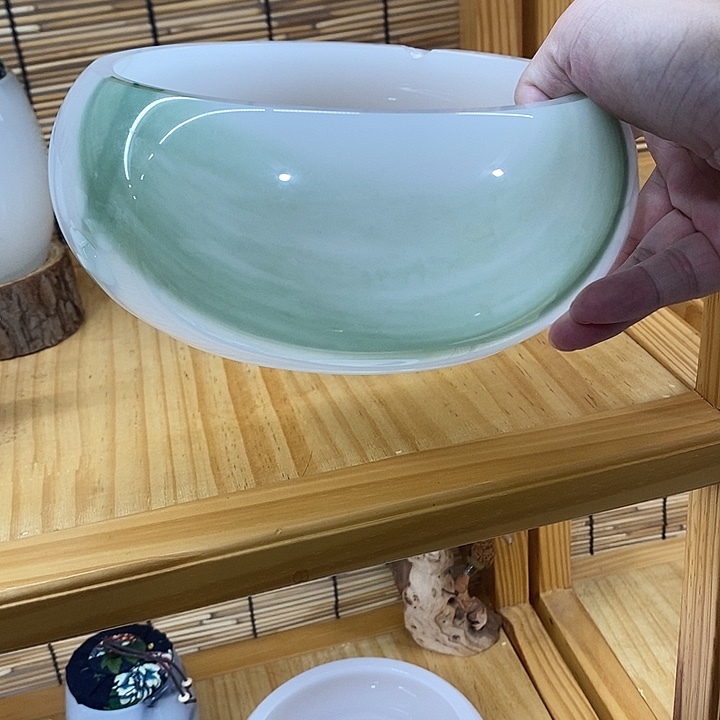 贵***龙手工艺品琉璃飘绿茶洗