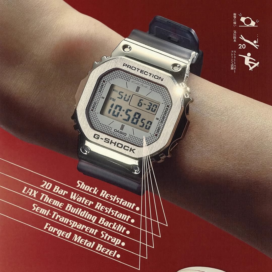 卡西欧手表【C2H4®联名】太空时代方块防水潮流百搭腕表GM-5600C2H4