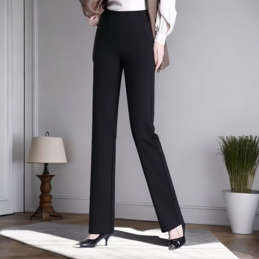 微喇裤高腰裤修身显瘦新款喇叭裤女垂感休闲裤子