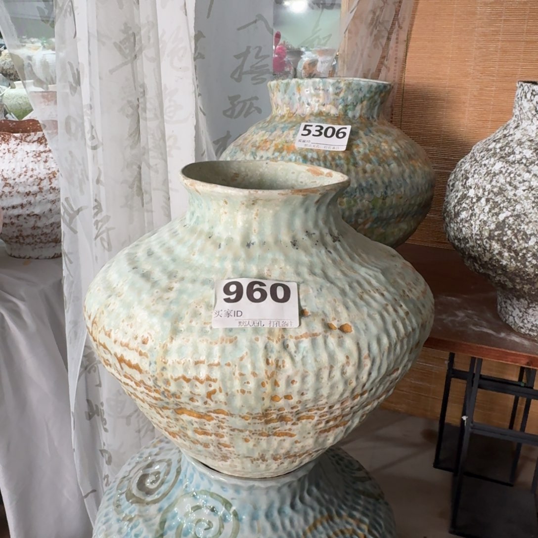 詩***姍摆件陶景德镇高温花瓶编码960高28口12默认无孔