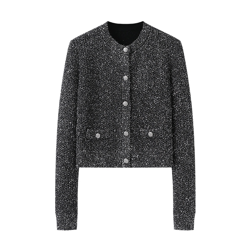 外套女商场同款2025春季新款小香风气质亮片上衣短外套1803