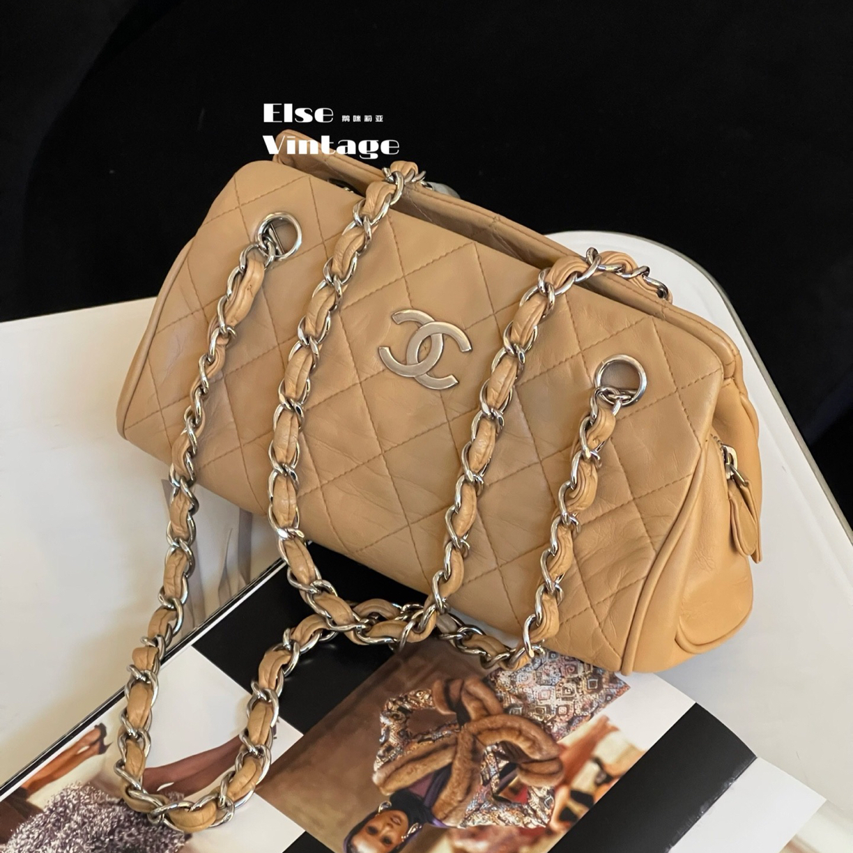 95新 Chanel/香奈儿 Chanel皮穿链小托特