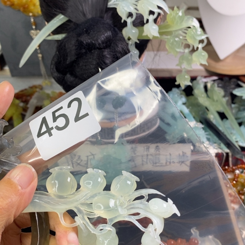 【闪购商品】岫玉发饰未镶嵌延