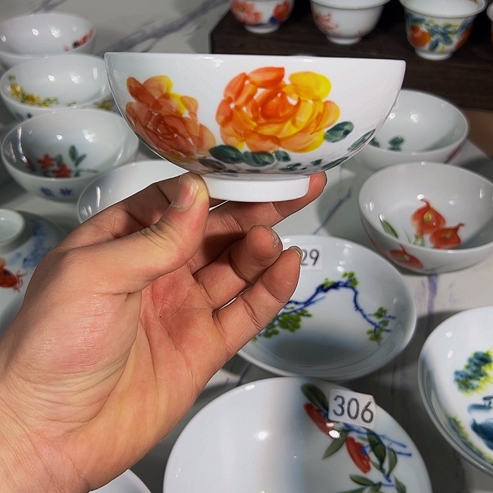 瓷景德镇手工手绘陶瓷5寸