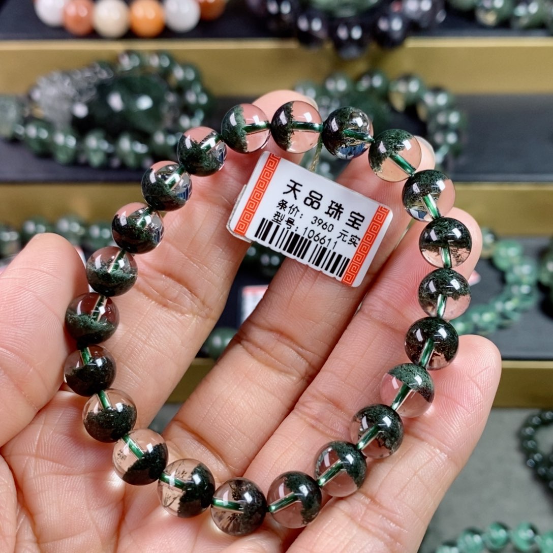 水晶手链未镶嵌绿幽灵手链106611