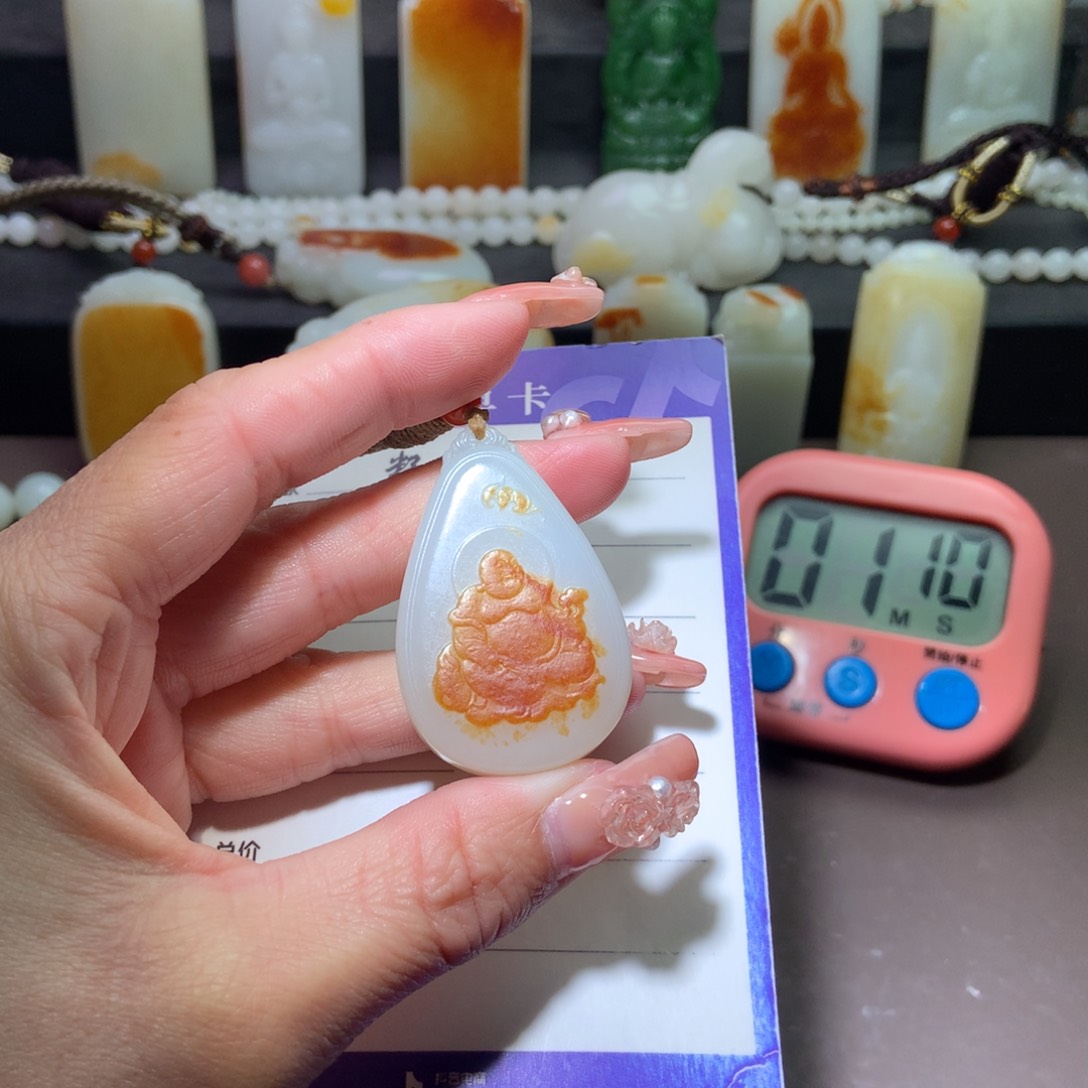 和田玉挂件未镶嵌燕**来