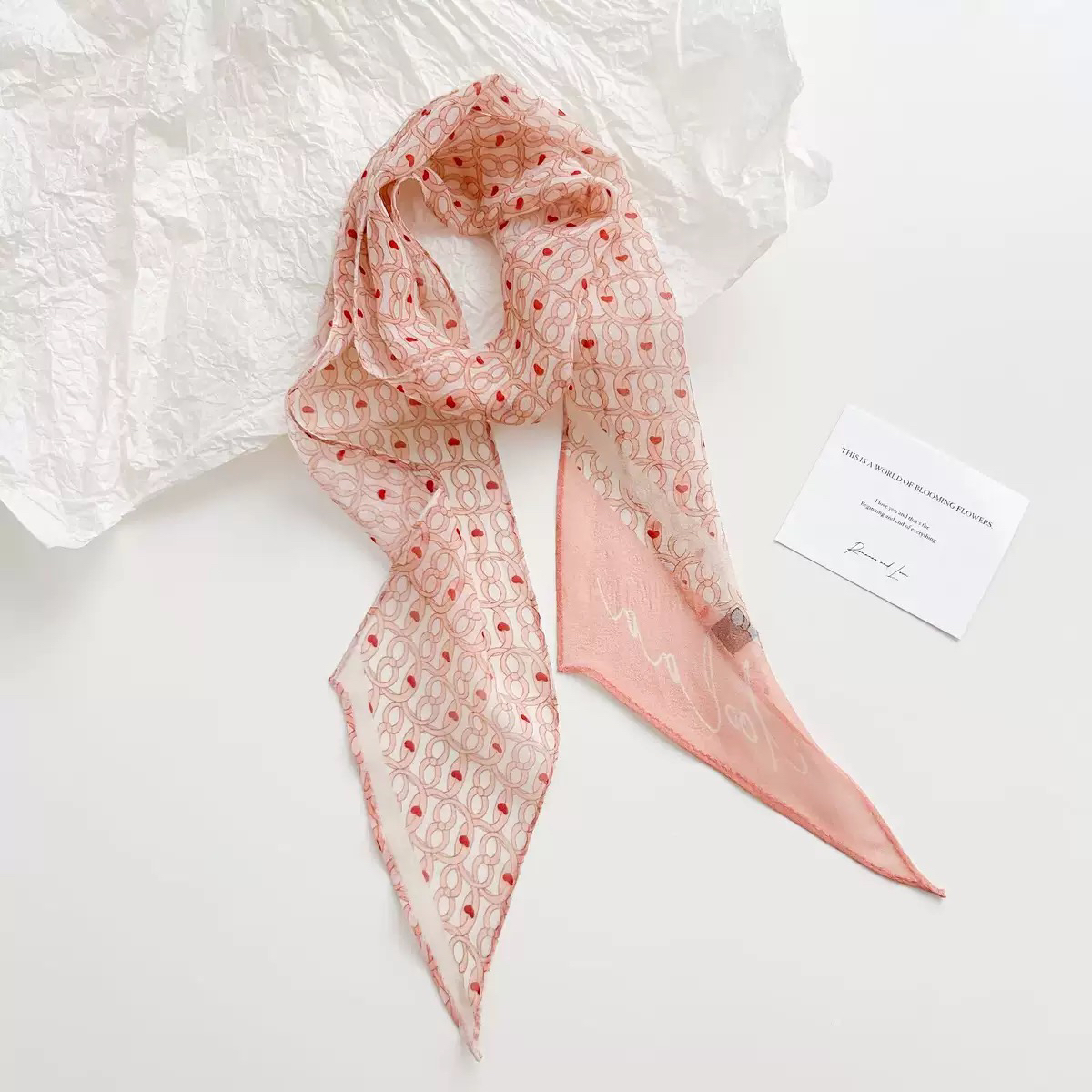 桑蚕丝小飘带春夏薄款真丝乔其纱长条领巾配衬衫系脖