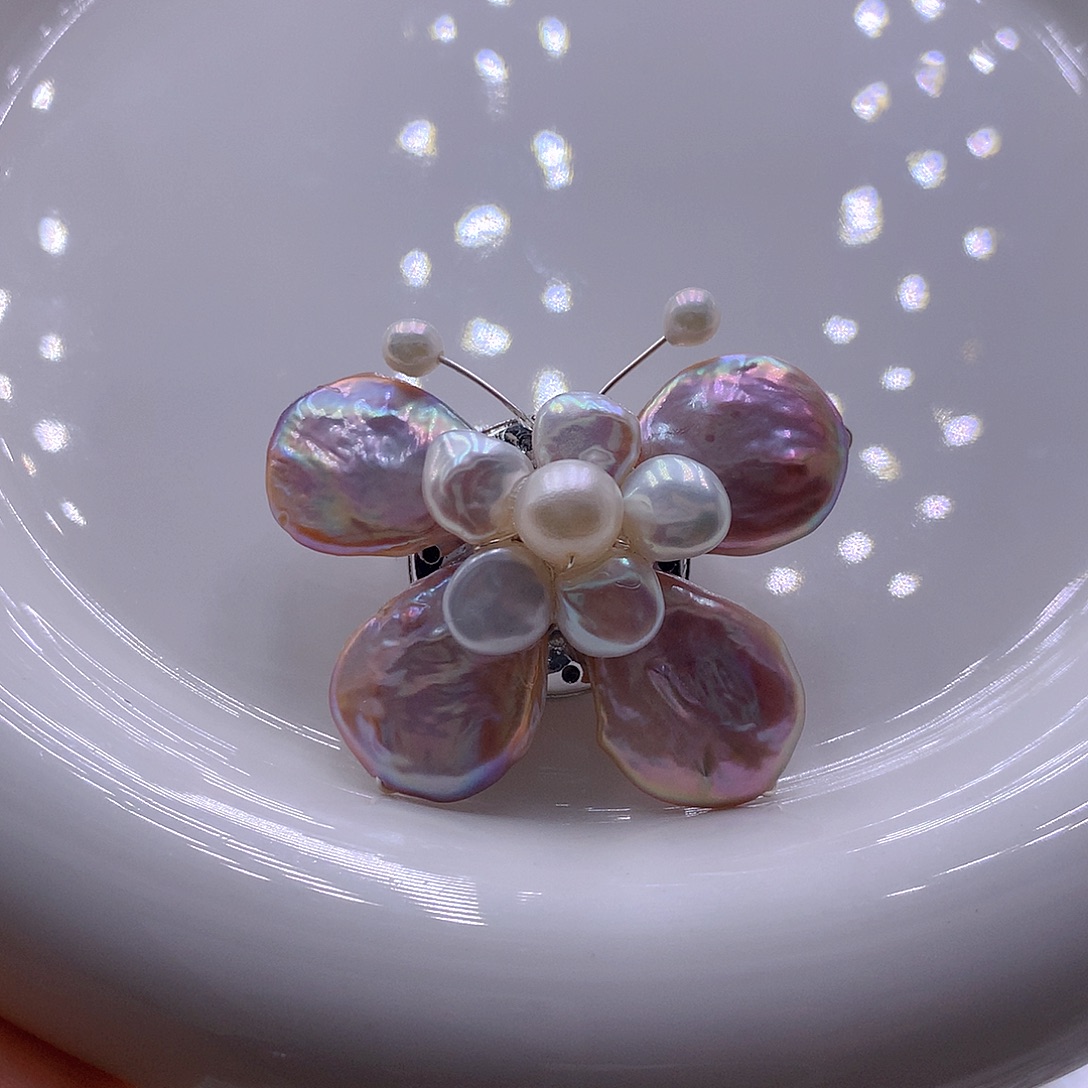 未镶嵌耳饰淡水珍珠胸针