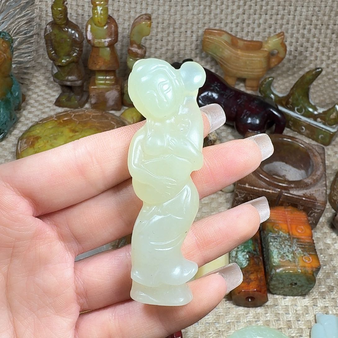 白玉菩提吊坠挂件