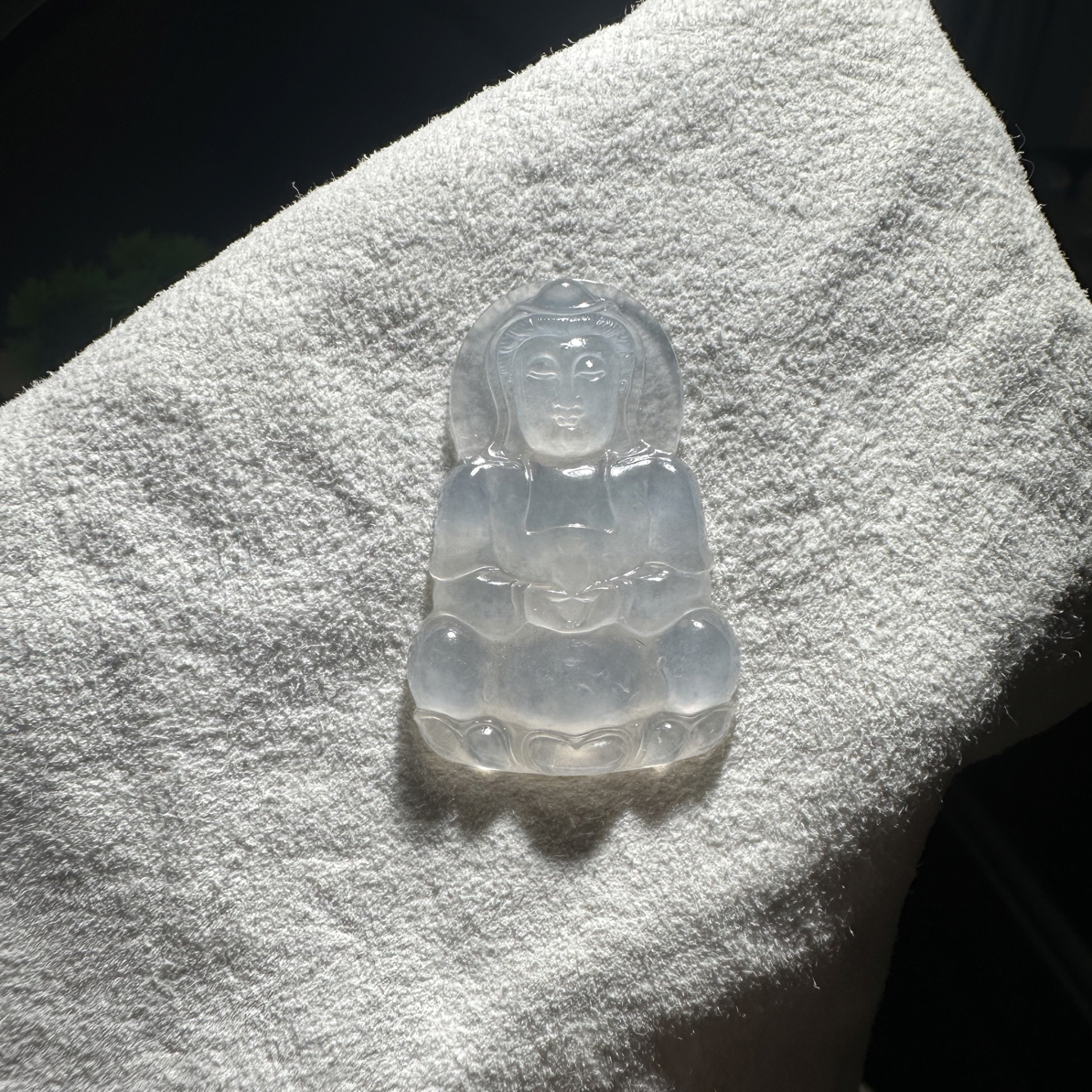 翡翠A货冰种观音