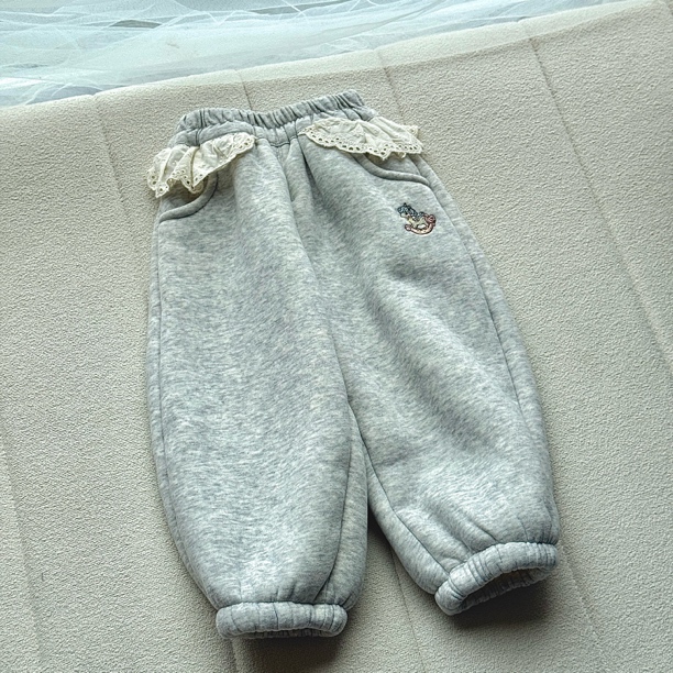 2025年新款爆款时尚百搭秋冬加绒女童休闲束脚长裤百搭洋气新款