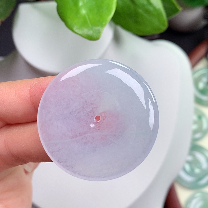 翡翠未镶嵌颈饰平安扣36.2x4.5mm